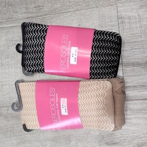 Aerosoles control top pattern tights s/m